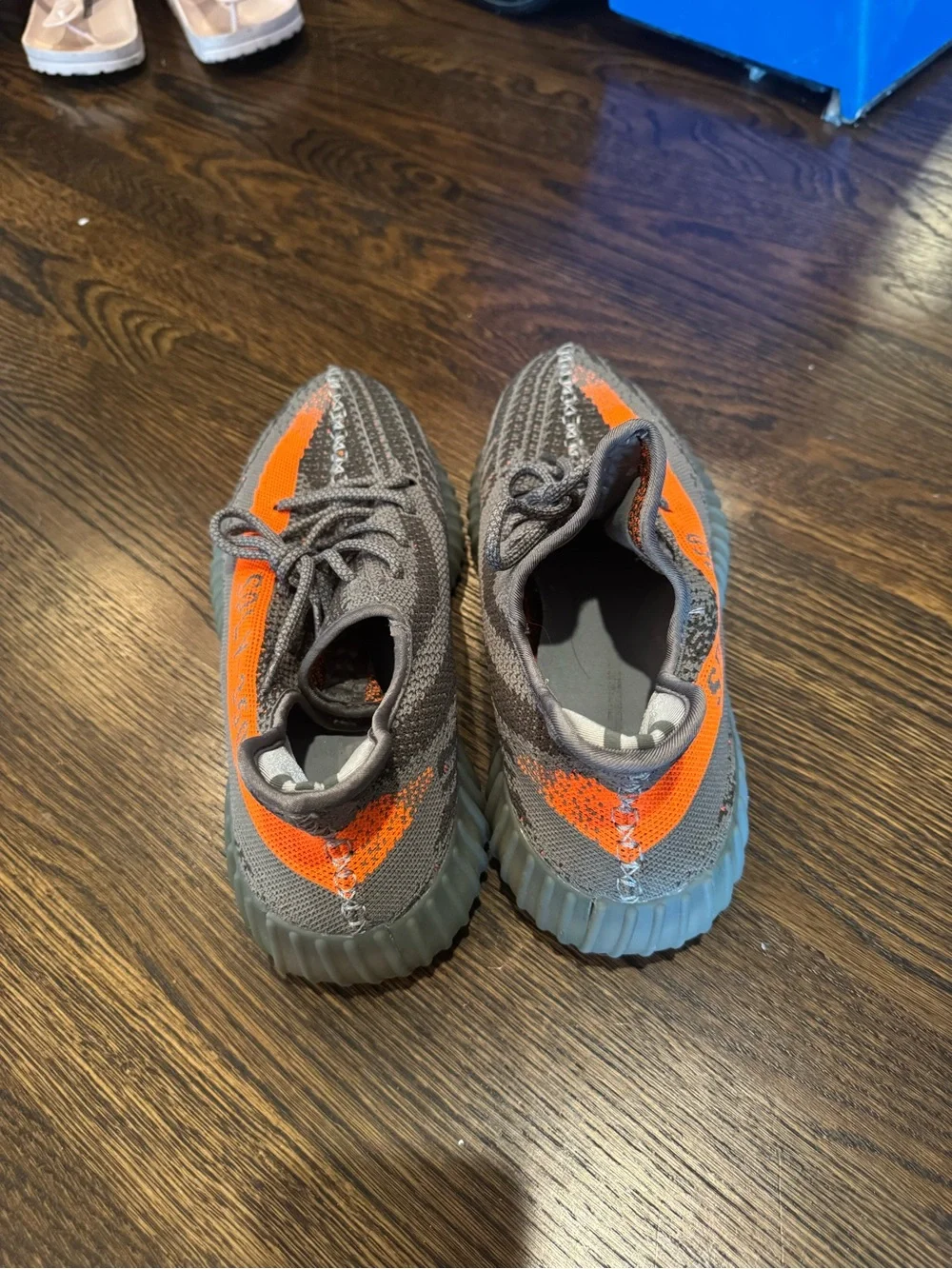 Yeezy Boost 350 V2 Gray with Orange Stripe